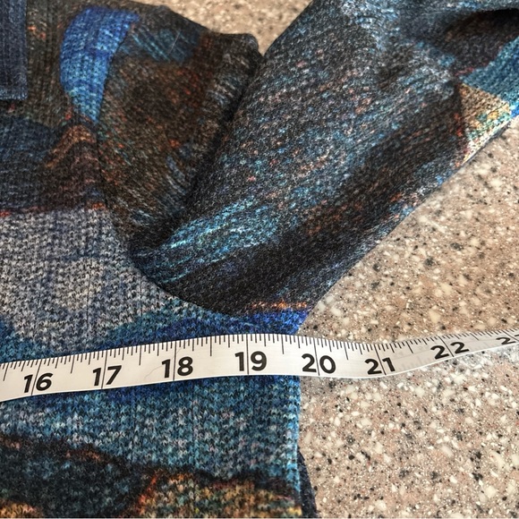 Damee PL Blue/Colorful Big Button 3/4 Bell Sleeves Artsy, Boho Jacket - Picture 13 of 14